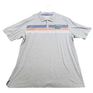 Florida Gators Polo Shirt Mens 4XL Gray NCAA Football Colosseum Big & Tall